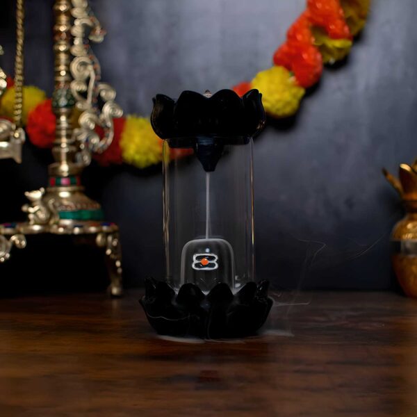 Shiva Linga Fountain Incense Burner - Image 2