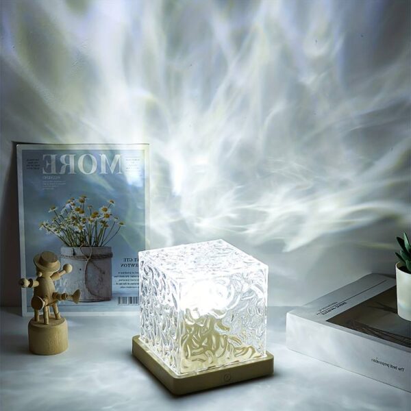 Rotating Water Ripple Night Light Aura Lamp - Image 2