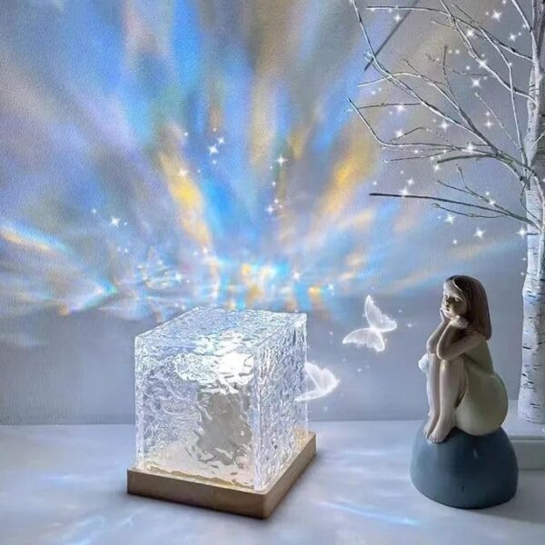 Rotating Water Ripple Night Light Aura Lamp - Image 5